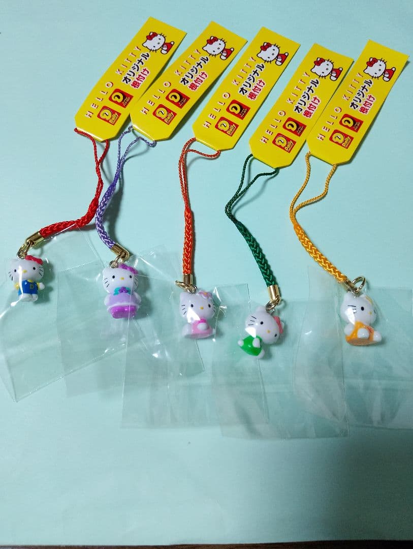 ハローキティ☆デイリーヤマザキオリジナル根付５種コンプセット