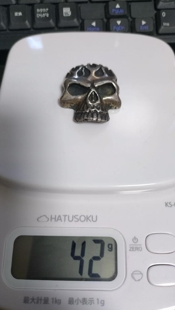 シルバー特大スカルコンチョ 42g