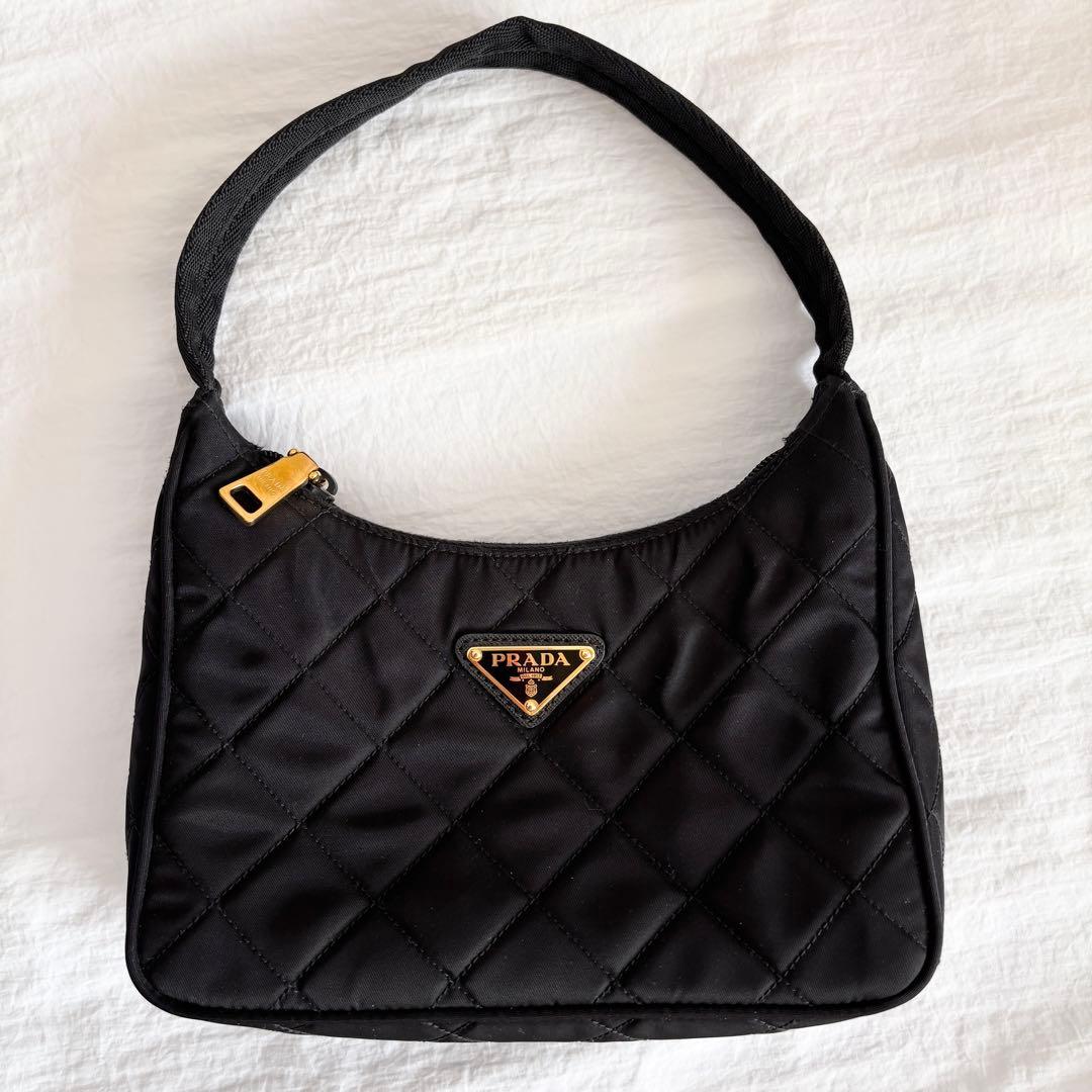 PRADA プラダ ハンドバッグ キルティング ブラック