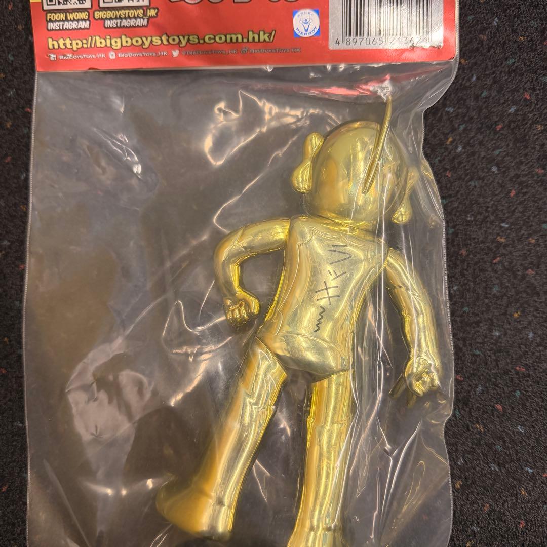 とっても！ ラッキーマン ソフビ メタリック ゴールド - メルカリ