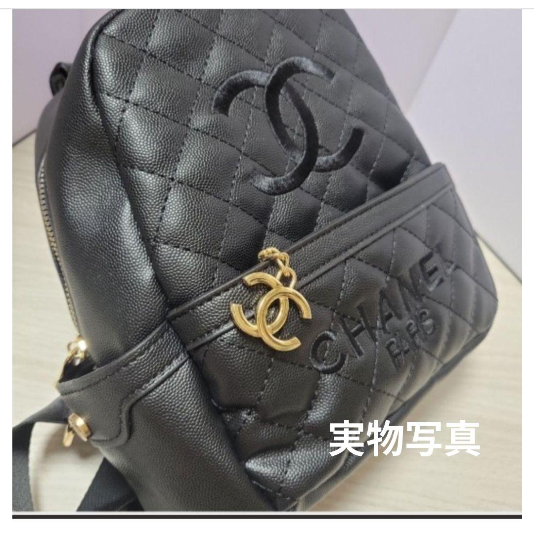 シャネル リュック ノベルティ バッグ キルティングデザイン 刺繍入