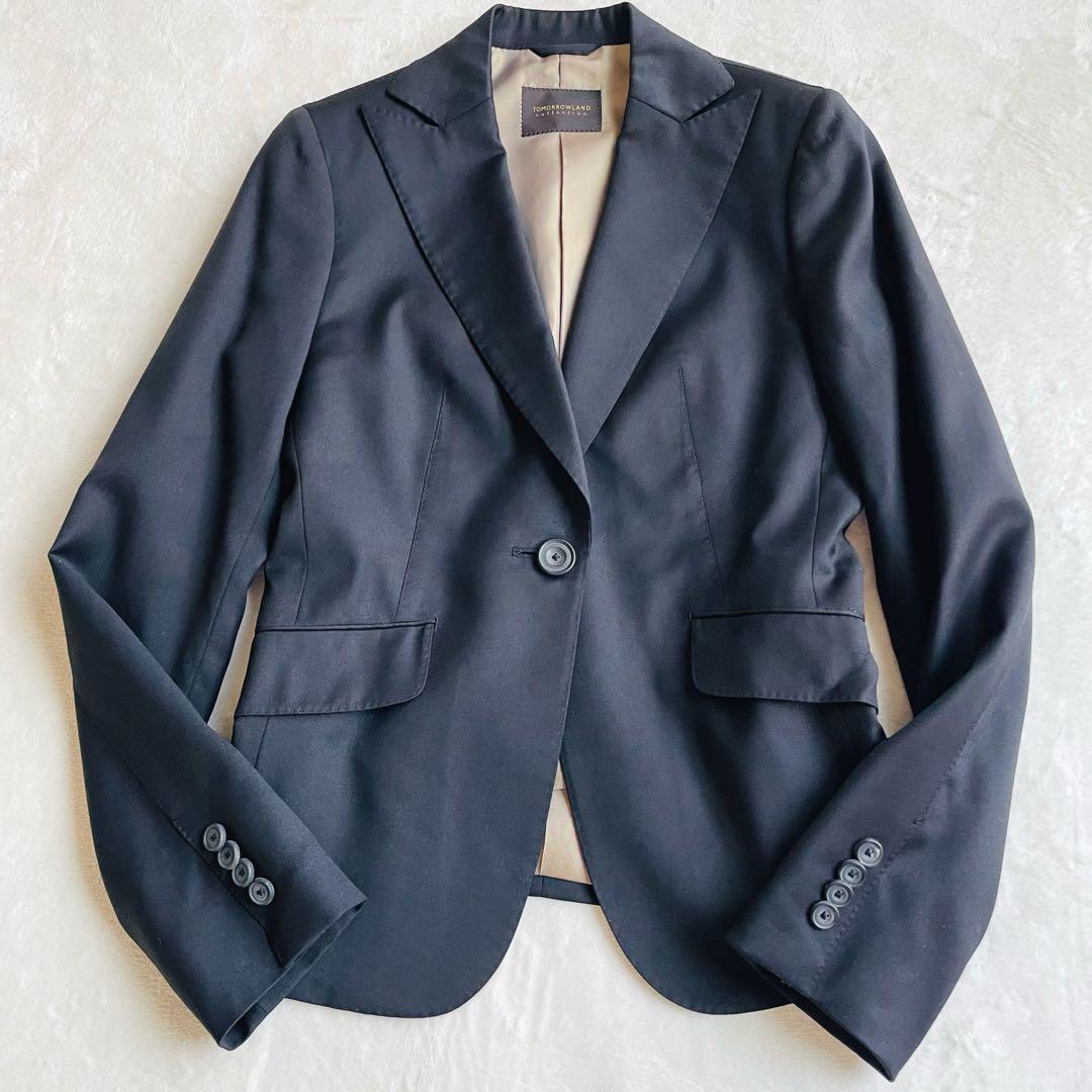 極美品 トゥモローランド ロロ・ピアーナ セットアップ スーツ 黒38