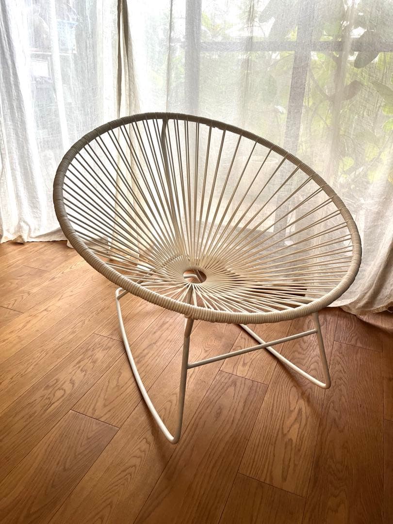 【正規品】アカプルコ ロッキングチェア　オールホワイト　メトロクス