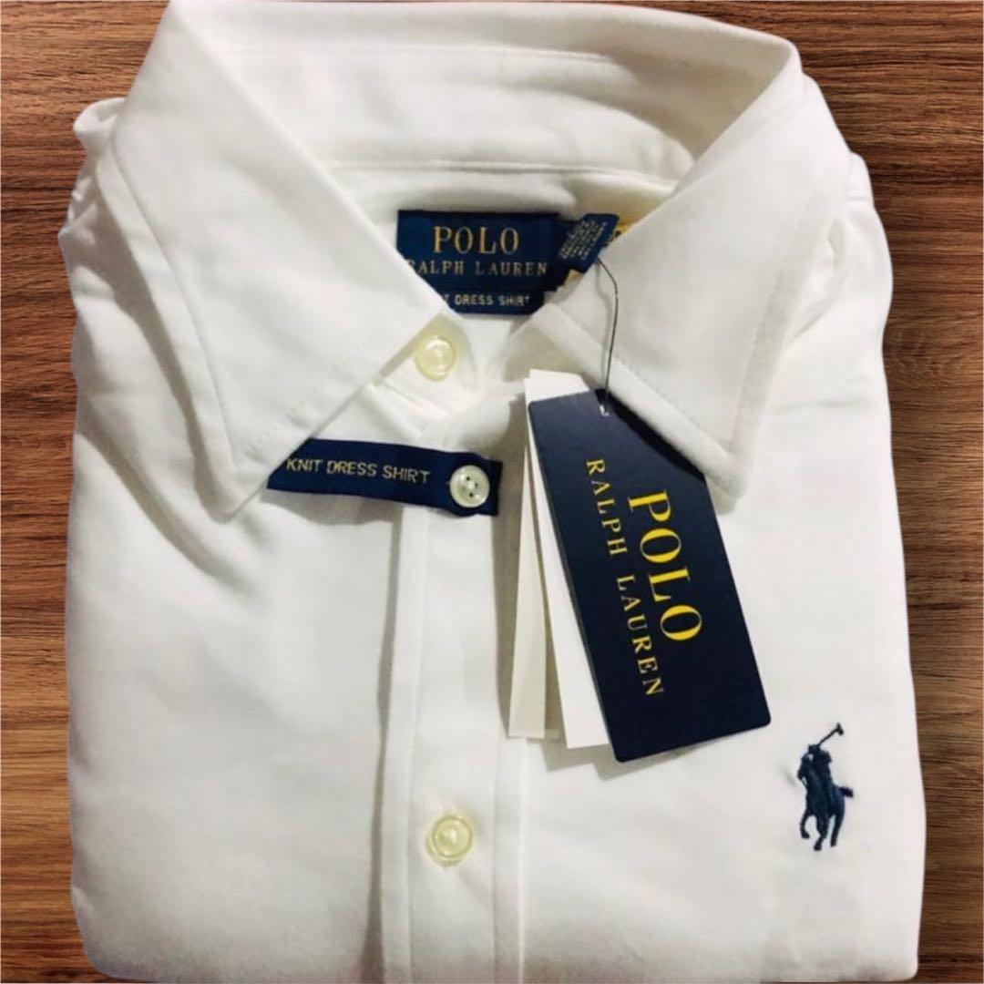 新品ポロラルフローレンニットドレスシャツ海外限定タグ付き即日発送送料無料
