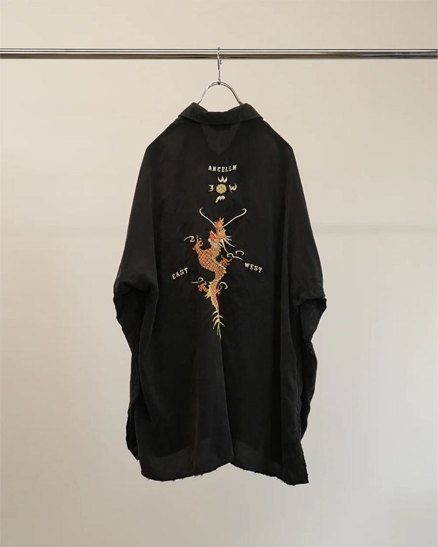 AGING EMBROIDERY SHIRT(BLACK) サイズ2