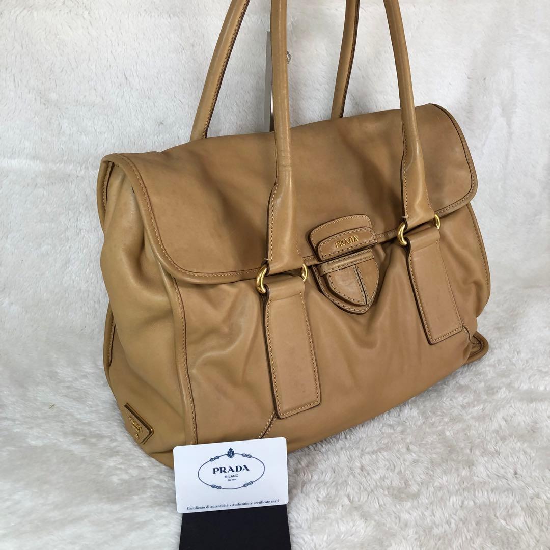 PRADA プラダ BN2135 ボストンバッグ ハンドバッグ レザー ブラウン