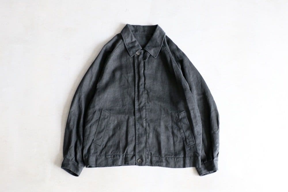 ジャケット・アウター HEAVY LINEN HERRINGBONE ZIP JACKET