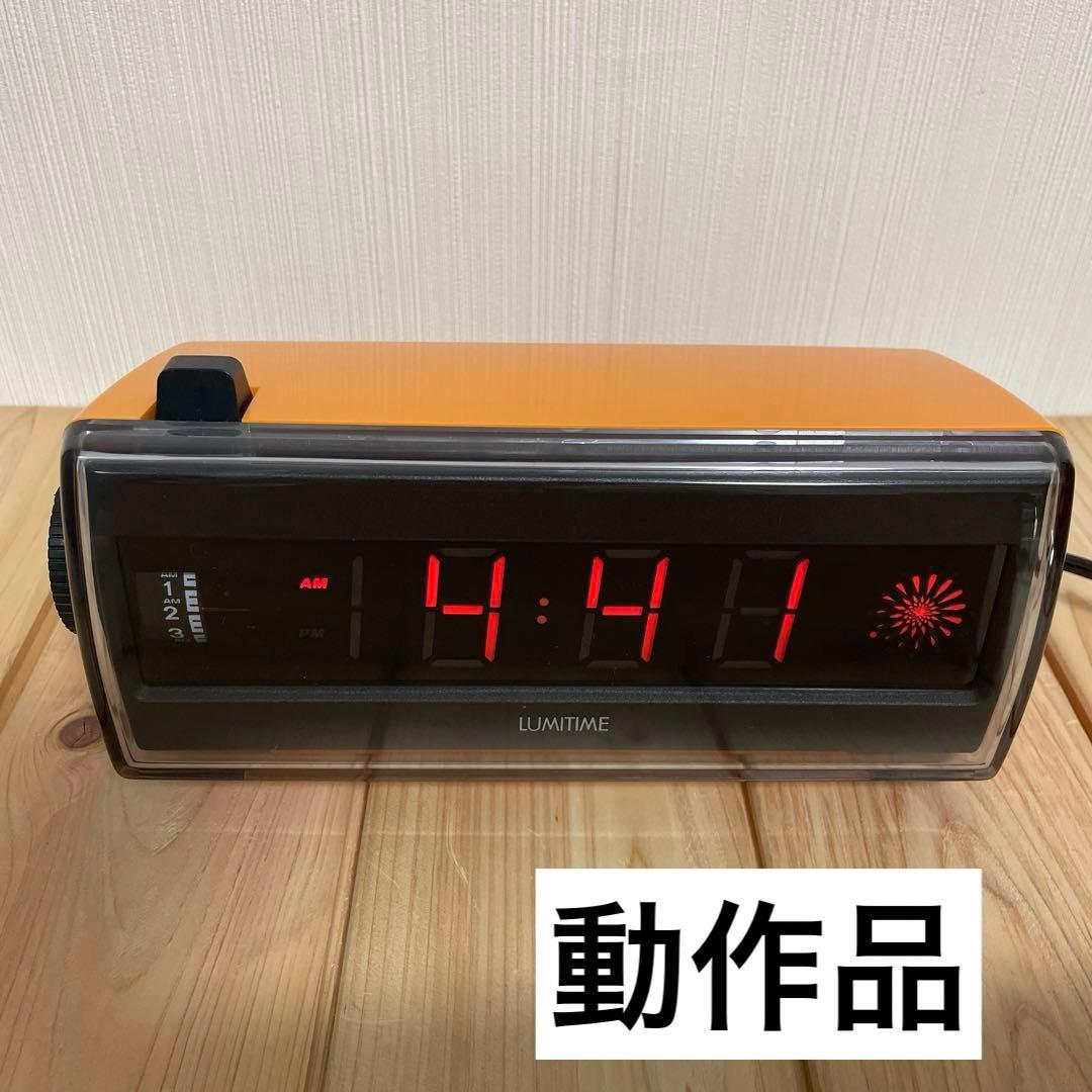 ルミタイム LUMITIME YT-106 ネオン管時計 昭和レトロ 動作品