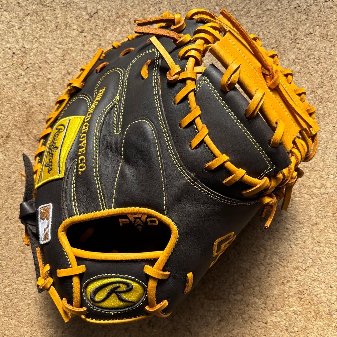 ローリングス　軟式　キャッチャーミット　右投げ　33インチ　大人　パドレス 軟式 HYPER TECH MLB TEAM [キャッチャー用] サイズ 33 | グラブ