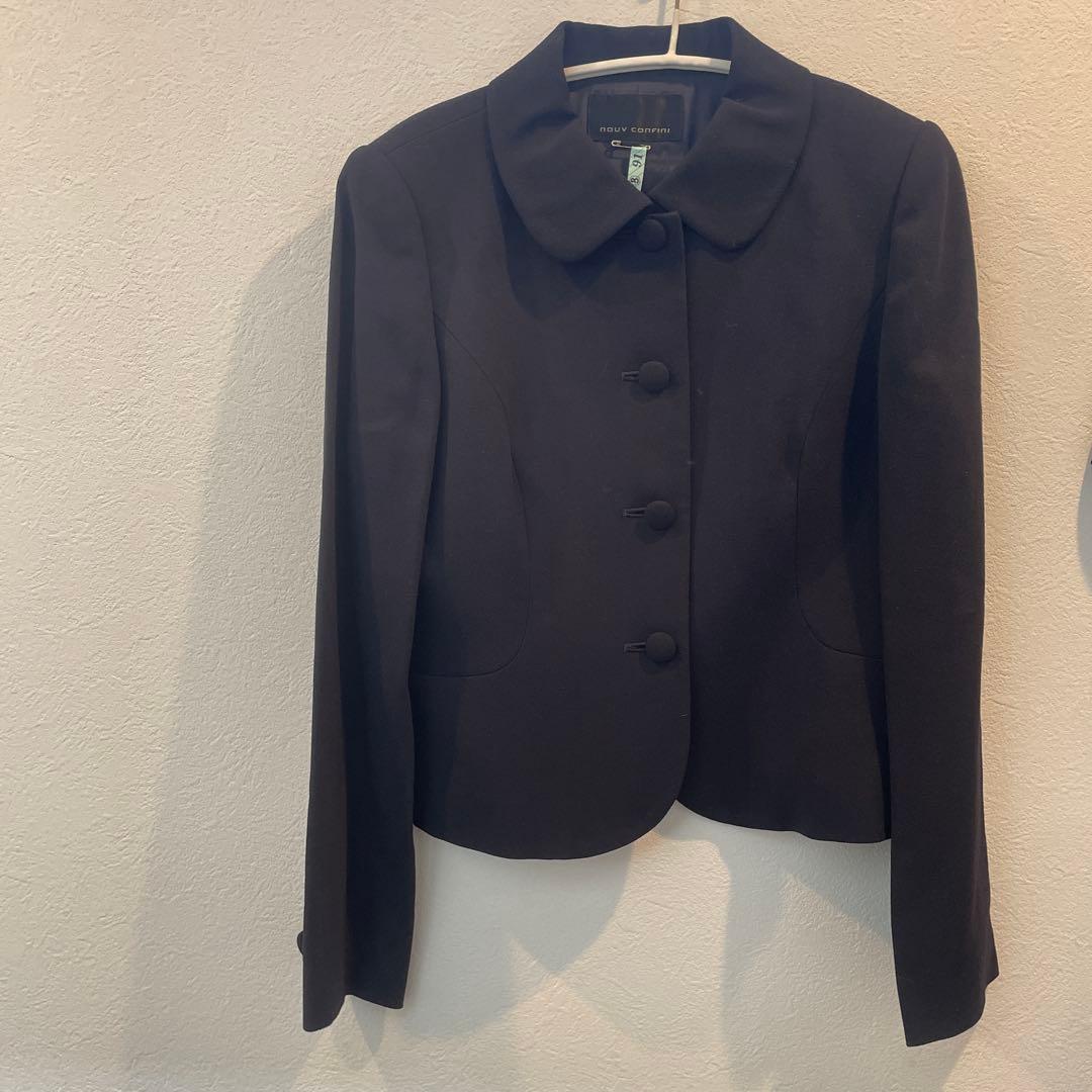 nouv confini お受験ワンピース3点セットノーカラージャケット付き