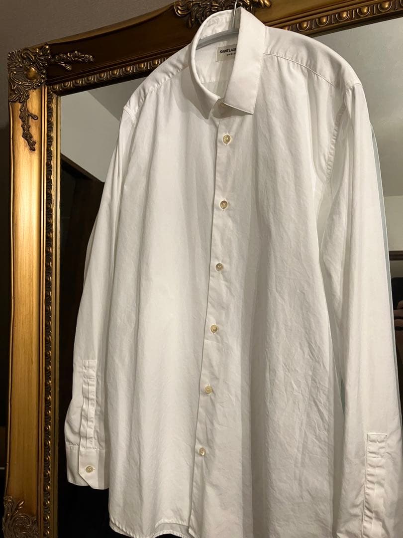 サンローラン　白シャツ　ドレスシャツ