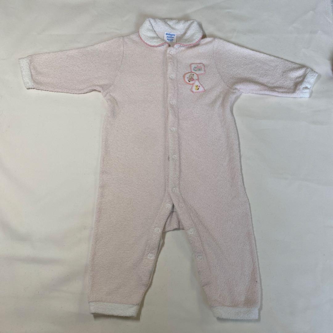 familiarファミリア ロンパース ファミちゃん ワッペン ピンク60-75