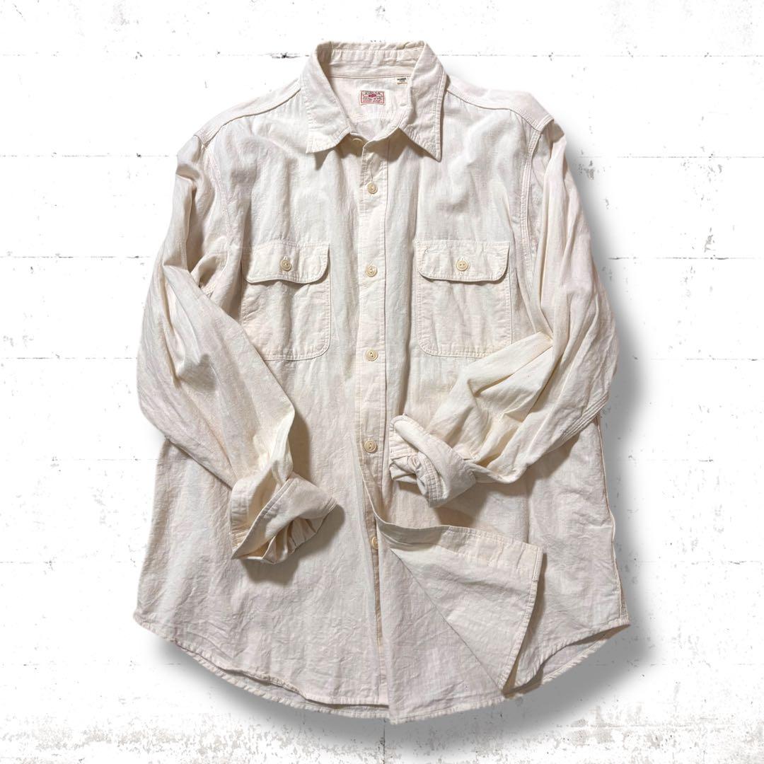 美品　日本製　XLサイズ　Sugar Cane 長袖　シャンブレー　ワークシャツ