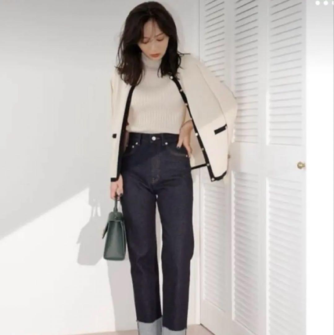 アニュアンス ロールアップデニム アニュアンス anuans ロールアップデザインデニムパンツ （INDIGO