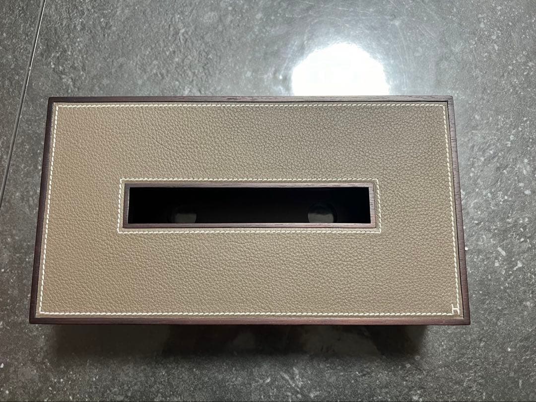 HERMES ★ エルメス　新品未使用　エトゥープ　ティッシュケース