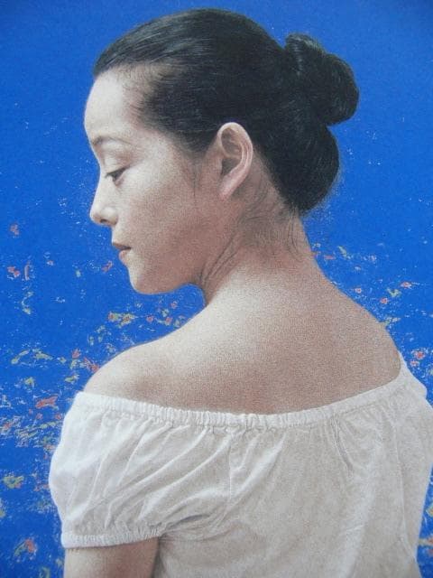 大矢英雄、【春を終えた日 Ⅲ】、希少な画集画、新品高級額 額装付、状態良好