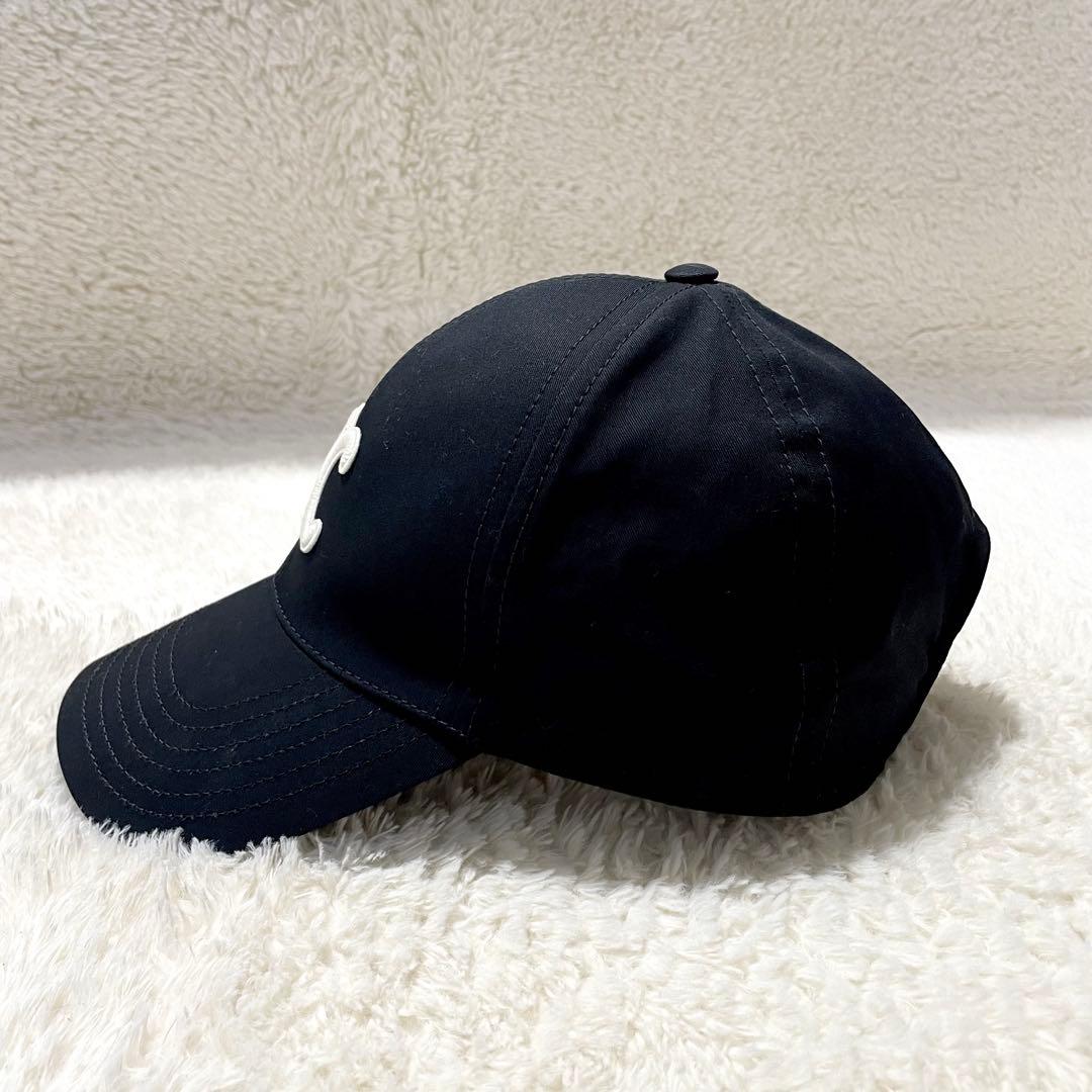 P*☾様 CELINE セリーヌ トリオンフ コットン ベースボールキャップ ブ