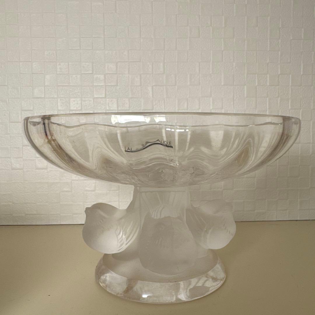 LALIQUE ラリック 小鳥4羽 クリスタル ノジャン コンポート