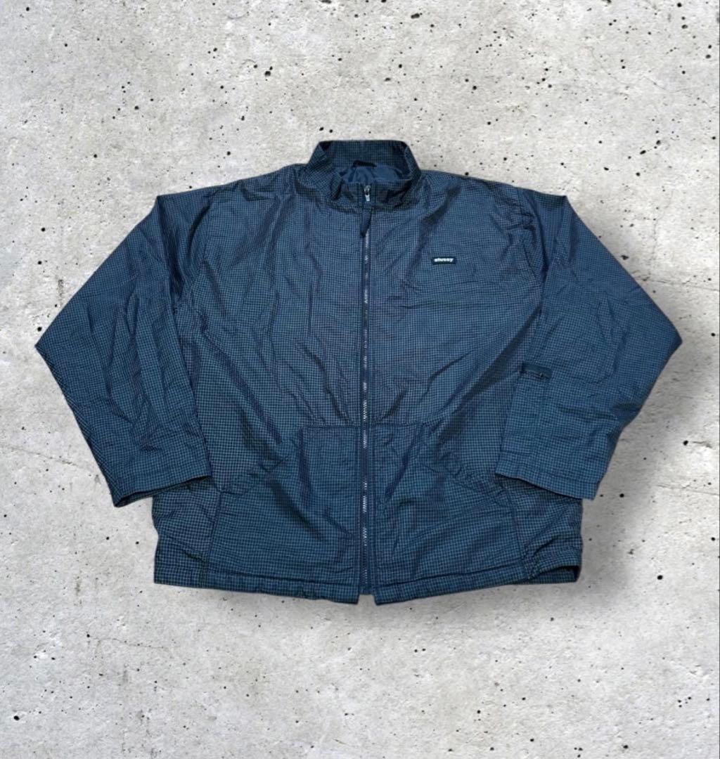 old stussy 紺タグ 90s ナイロンジャケット　ブラック　USA製