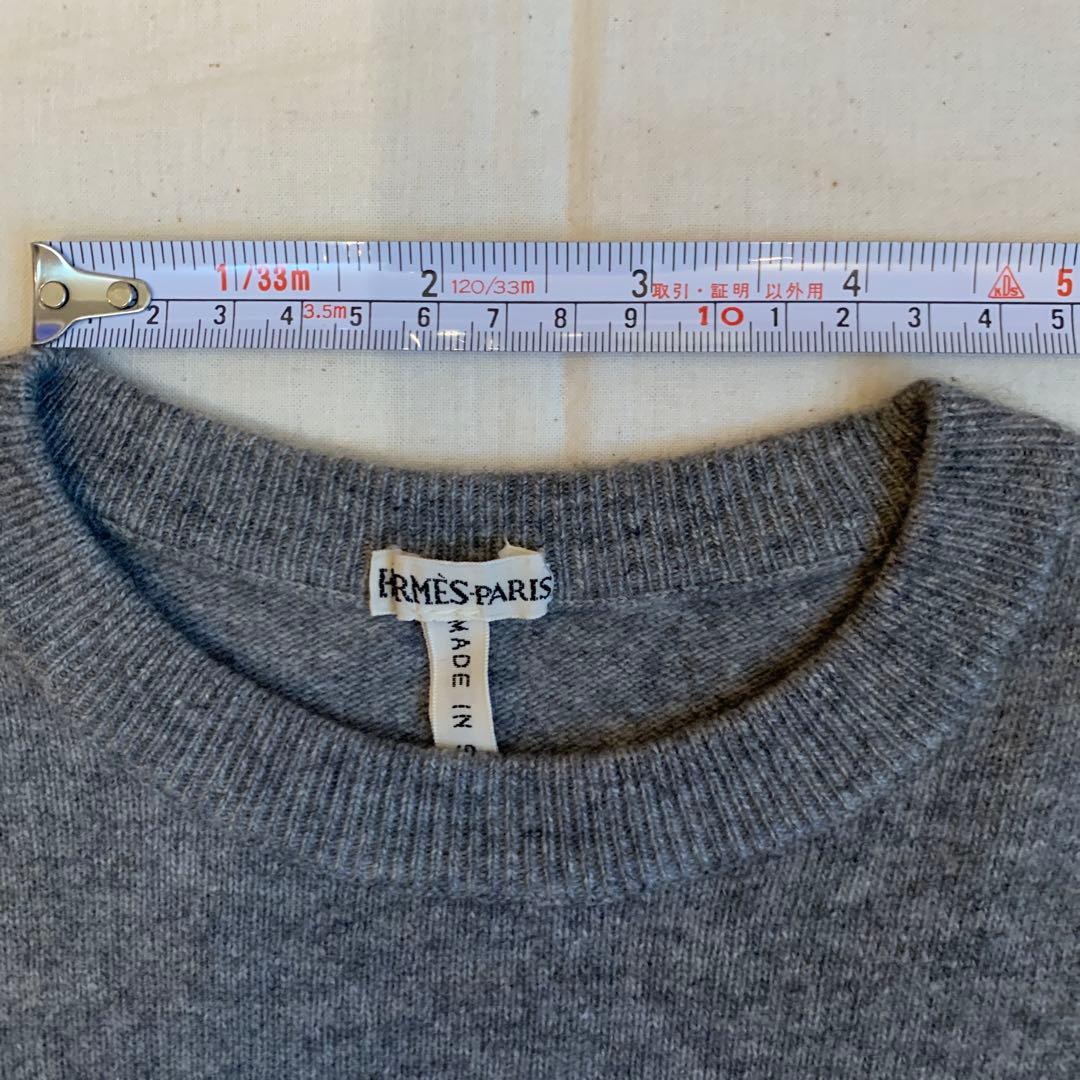 HERMESエルメス マルジェラ期クルーネックカシミヤグレー メランジ