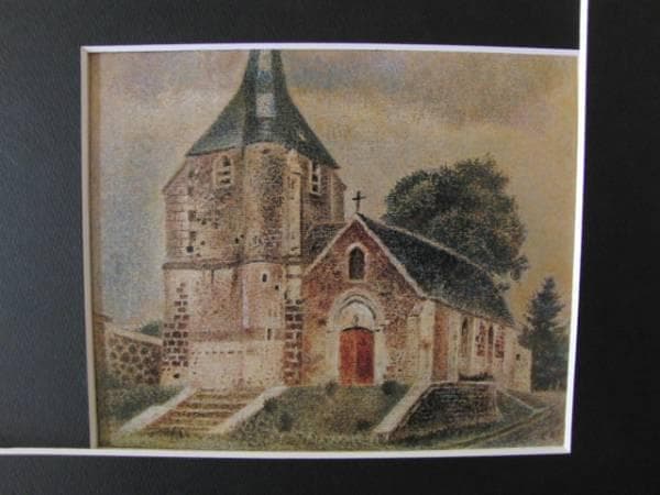 岡 鹿之助 希少画集画、新品高級額、額装付、状態良好、油彩 風景