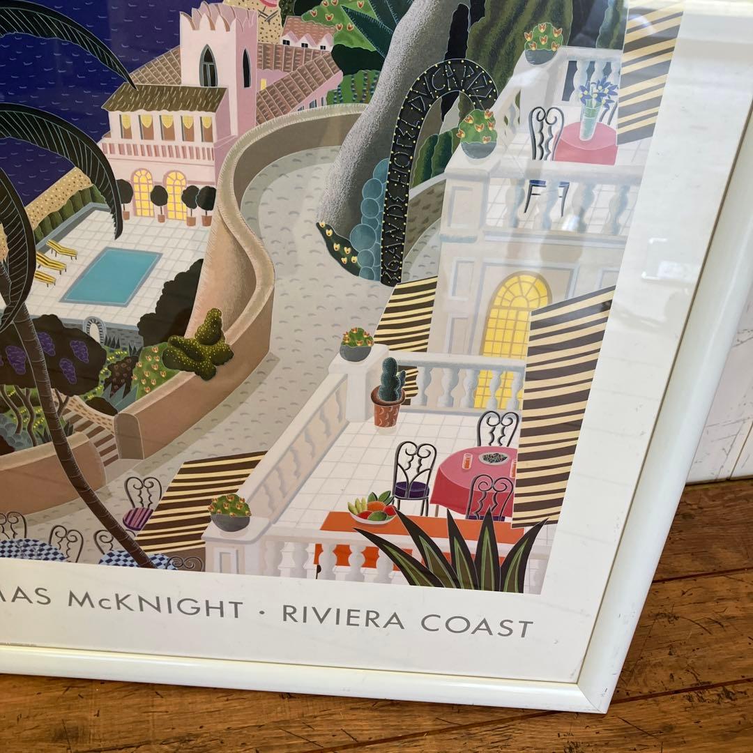 昭和レトロ トーマス・マックナイト リビエラコースト ポスター画 絵画