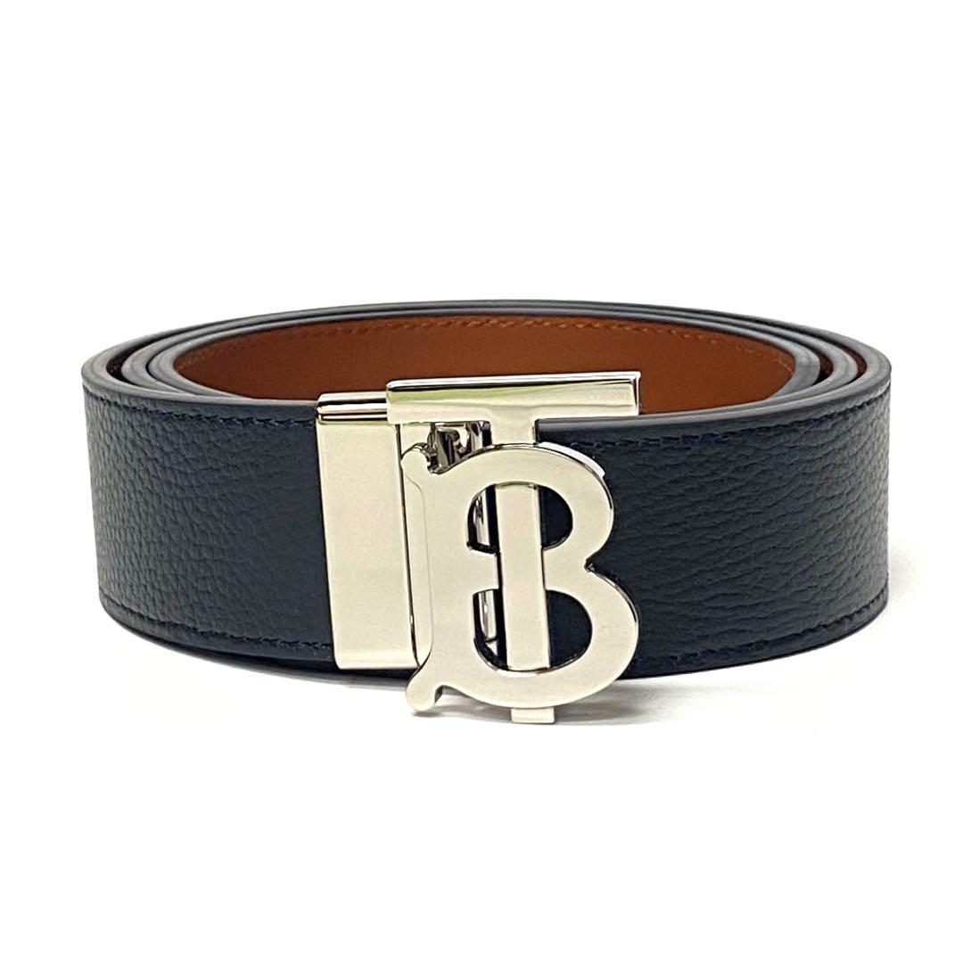 試着程度　定価8.3万　 バーバリー リバーシブル レザー TBベルト TBロゴ 試着程度 定価8.3万 バーバリー リバーシブル レザー TBベルト TBロゴ