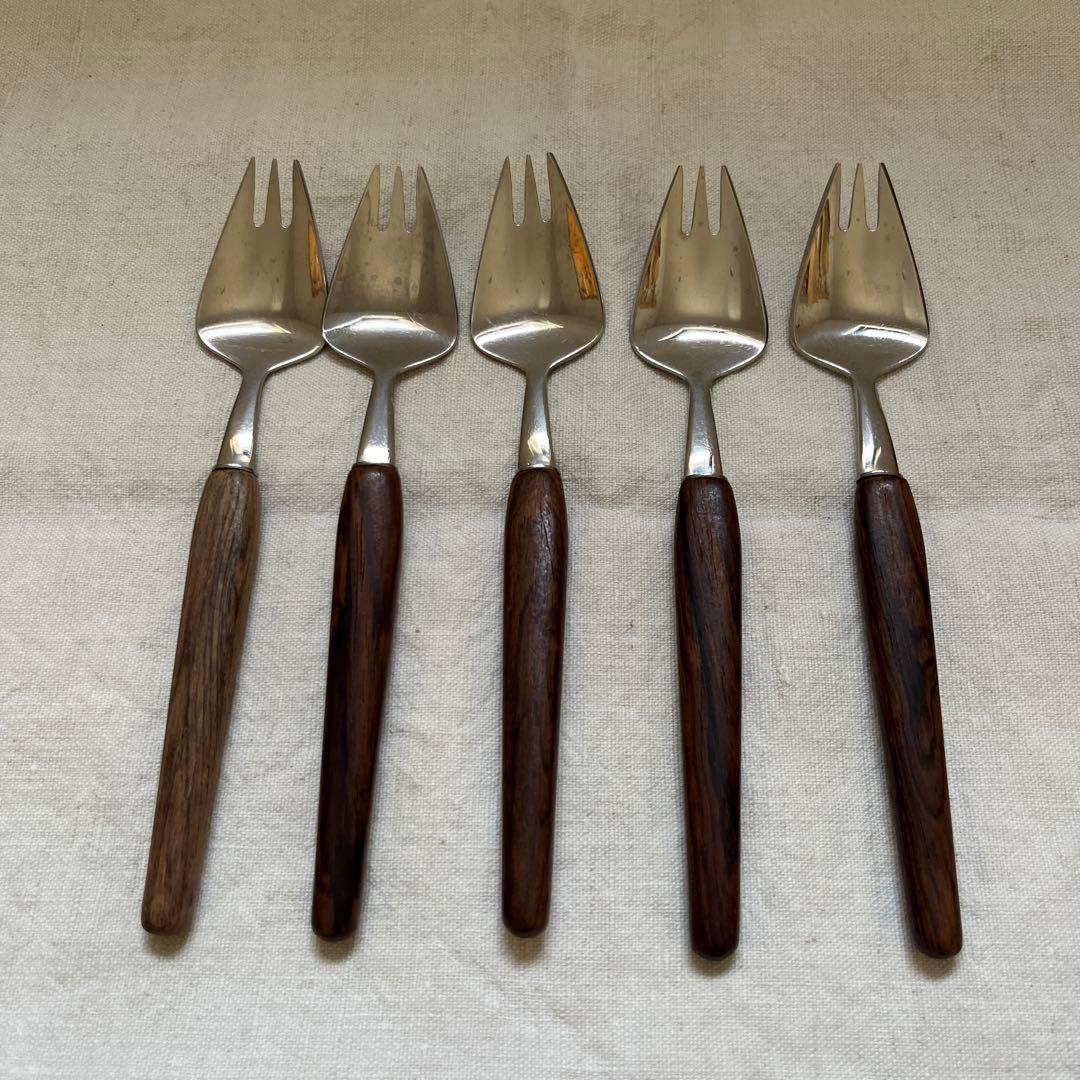 チーク　デザートフォーク　5本セット ライラックデザートフォーク5本セット【送料無料】 | 燕三条の洋食器