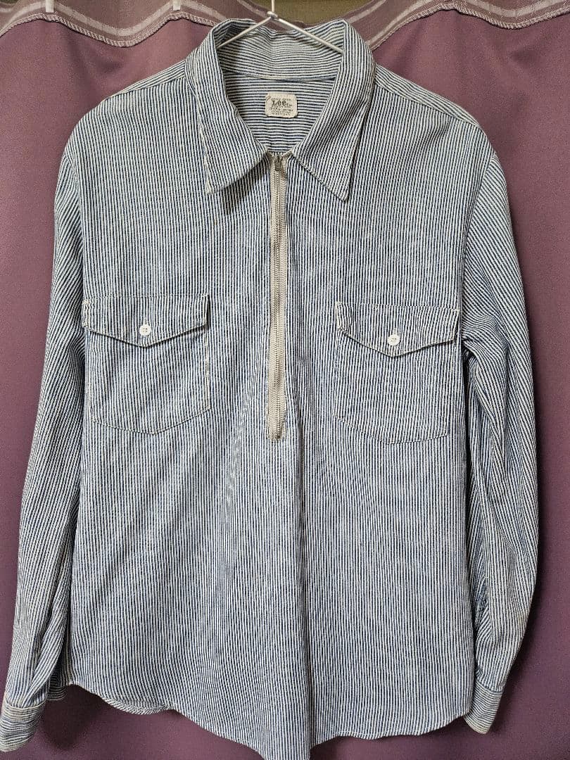 ロ*イ様 60年代 “Lee” ヒッコリーハーフジップシャツ