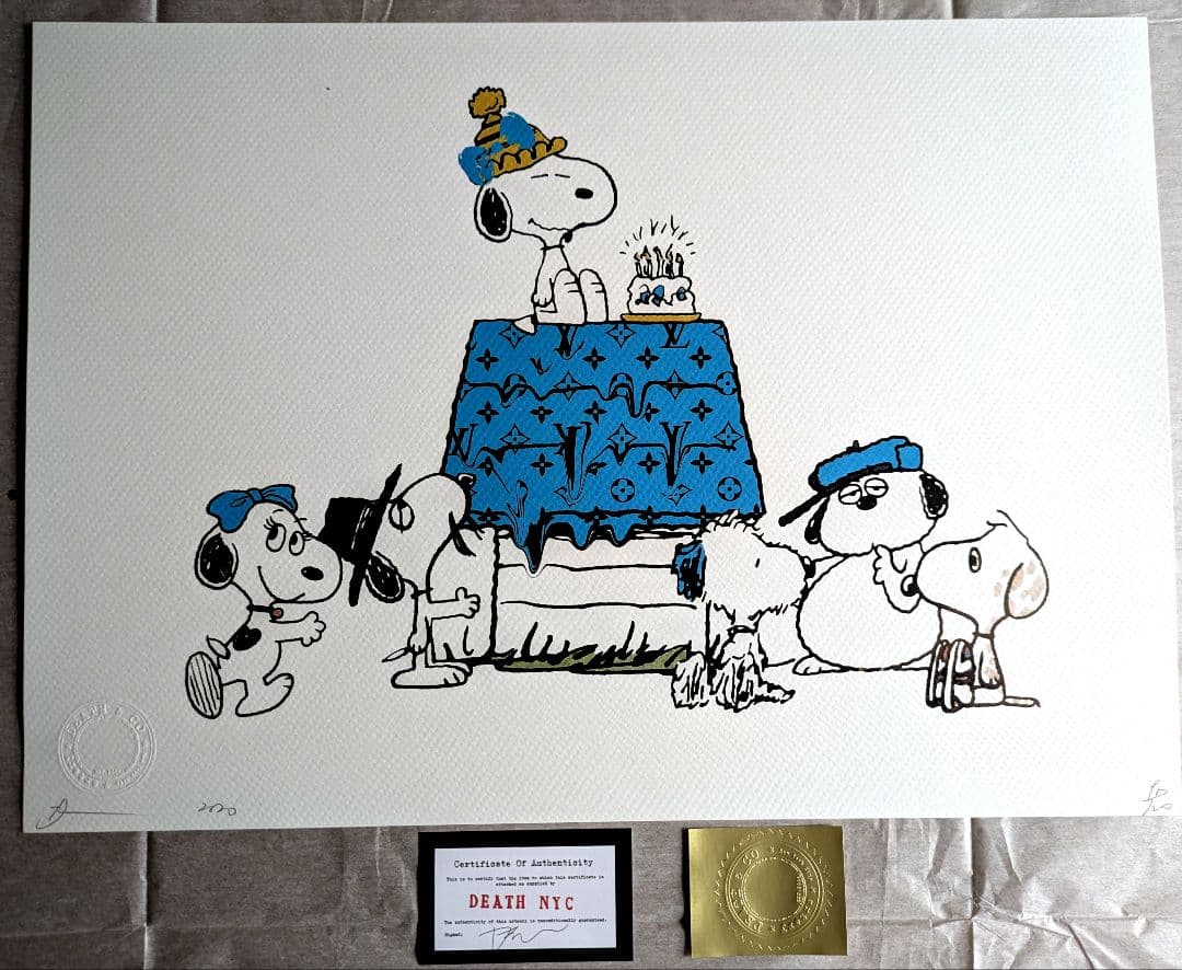 【クラウン 額装セット】【DEATH NYC 】SNOOPY＆FAMILY
