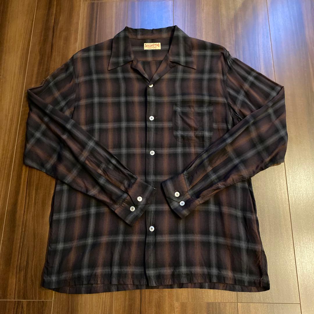 m*n様 SC29120 SUGAR CANE オンブレ チェックシャツ レーヨ SUGAR CANE SUGARCANE シュガーケーン #SC29120 長袖 レーヨン