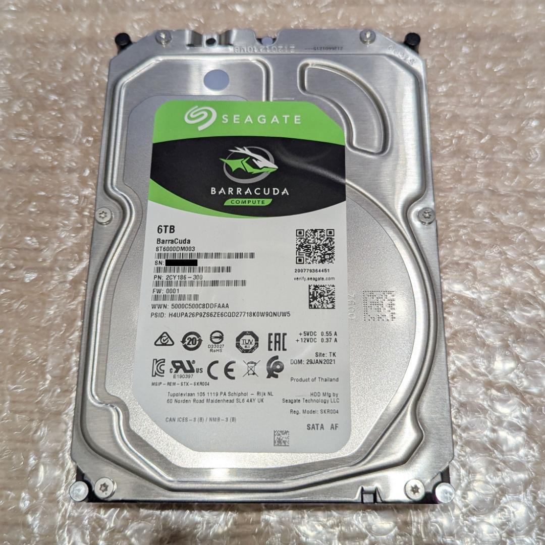 6TB】Seagate BarraCuda ST6000DM004 内蔵HDD - メルカリ