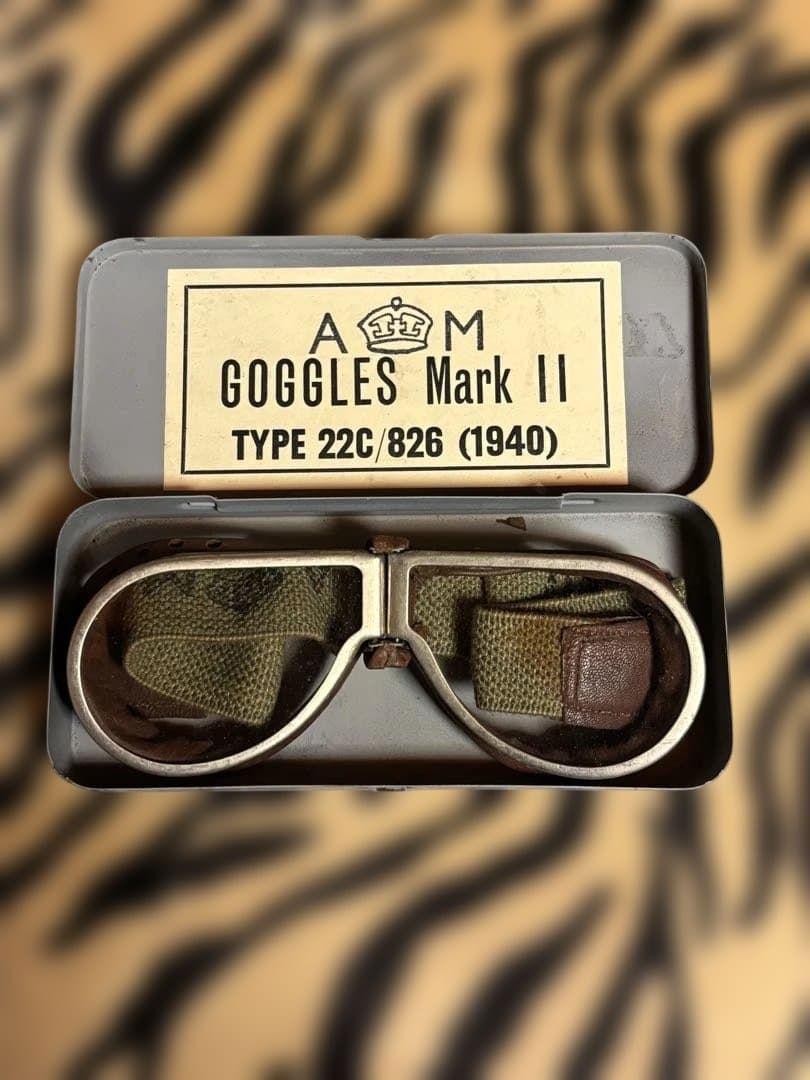 未使用 RAF MARKⅡ GOGGLES レプリカ ハーレー 英車