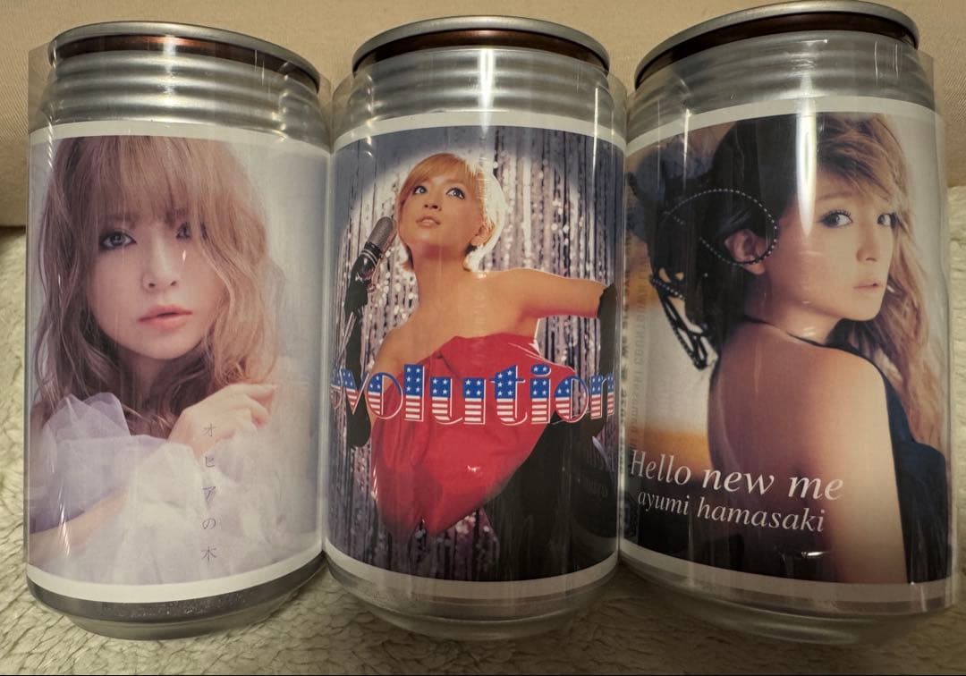 浜崎あゆみ オリジナルラベル缶 烏龍茶 ステッカー 3個セット ayu缶