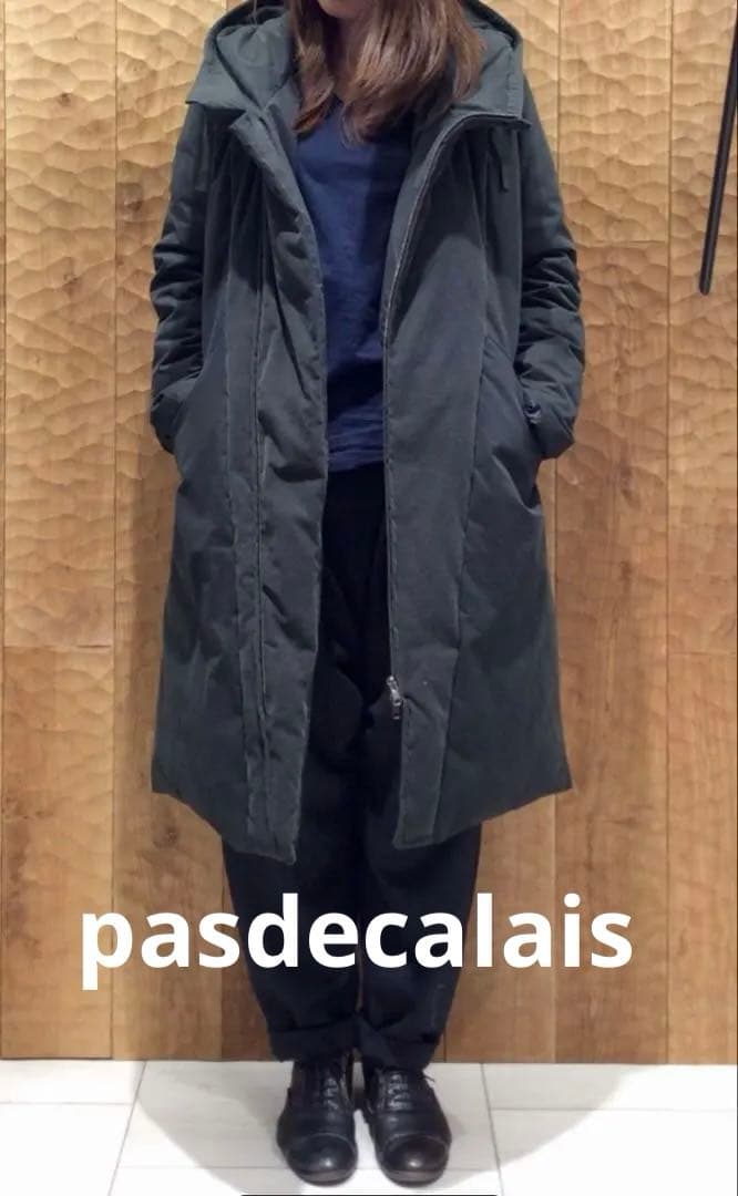 美品⭐︎パドカレ pasdecalais フード付き ダウンコート ダブルジップ