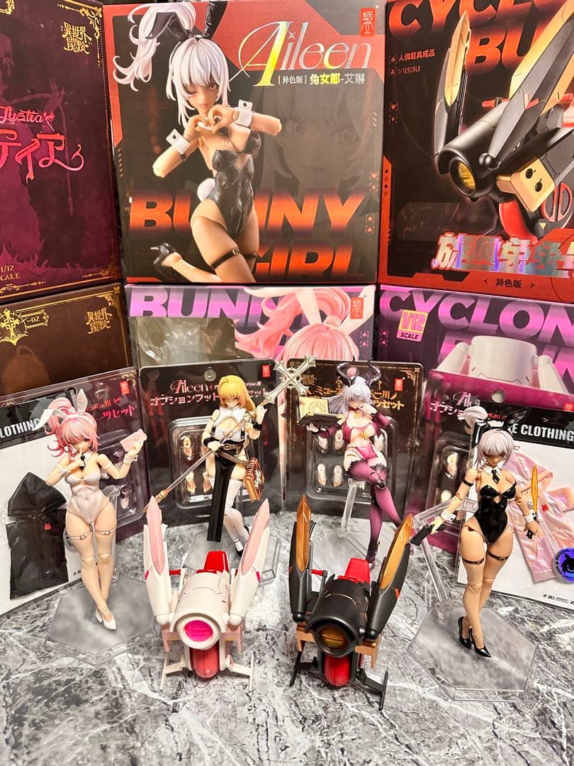 スネイルシェル4体、バニー号2種、フットパーツ、衣装セット　蝸之殻