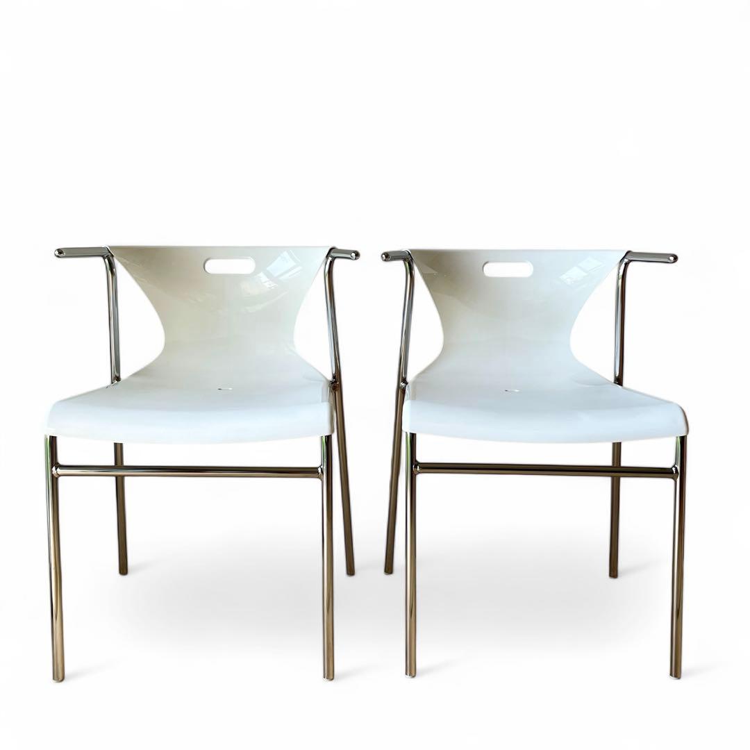 【2脚】90s OLD IKEA ELMER スタッキング チェア ポストモダン