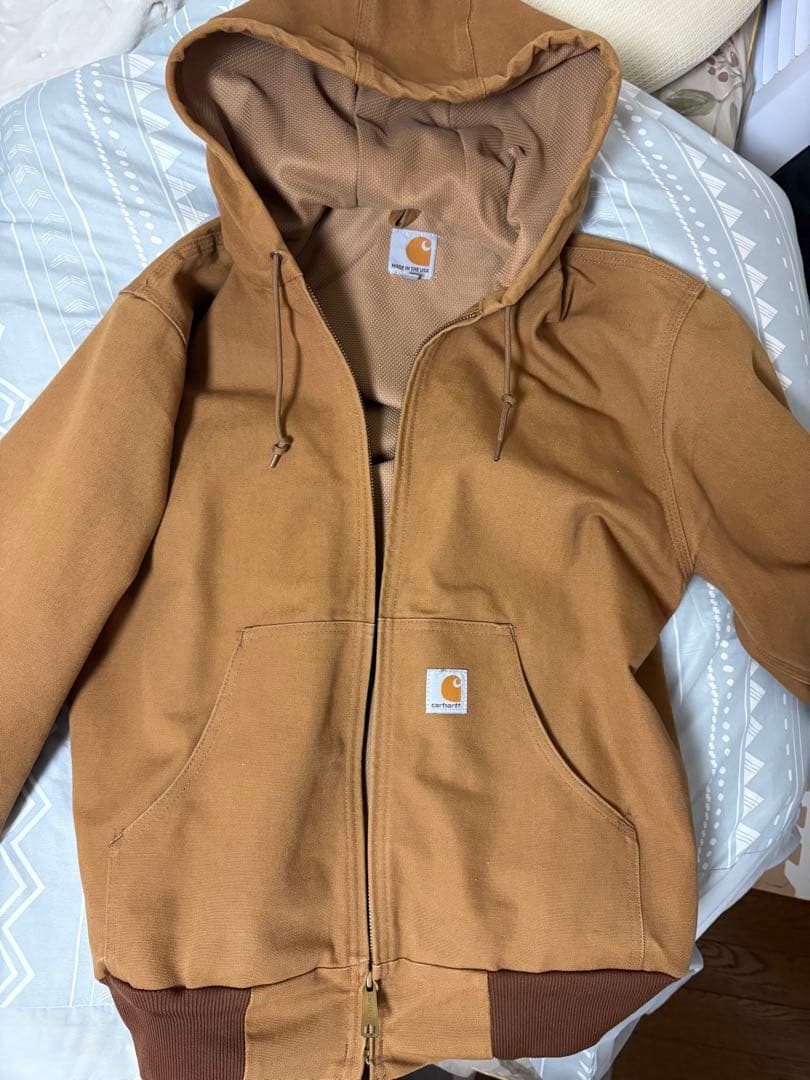 Carhartt ブラウン フルジップフーディ Sサイズ Carhartt Rain Defender Loose-Fit Heavyweight Full-Zip Hoodie
