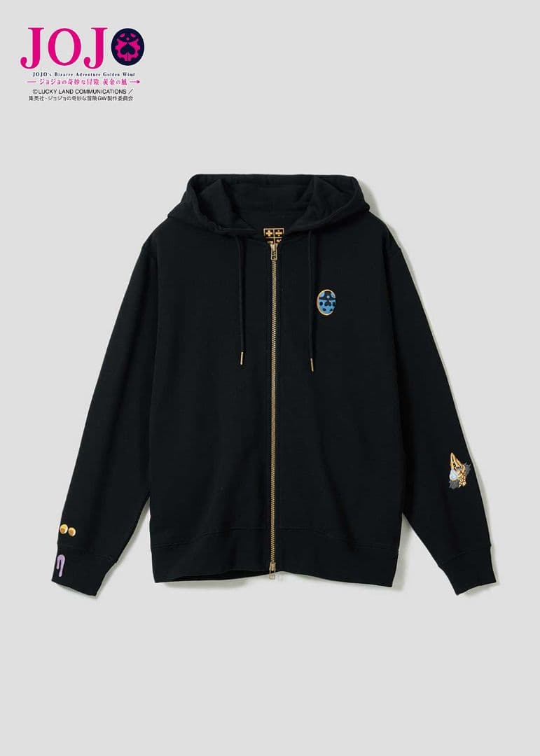 グラニフ　ジョジョ５部護衛チーム　裏毛ジップパーカー　Мサイズ