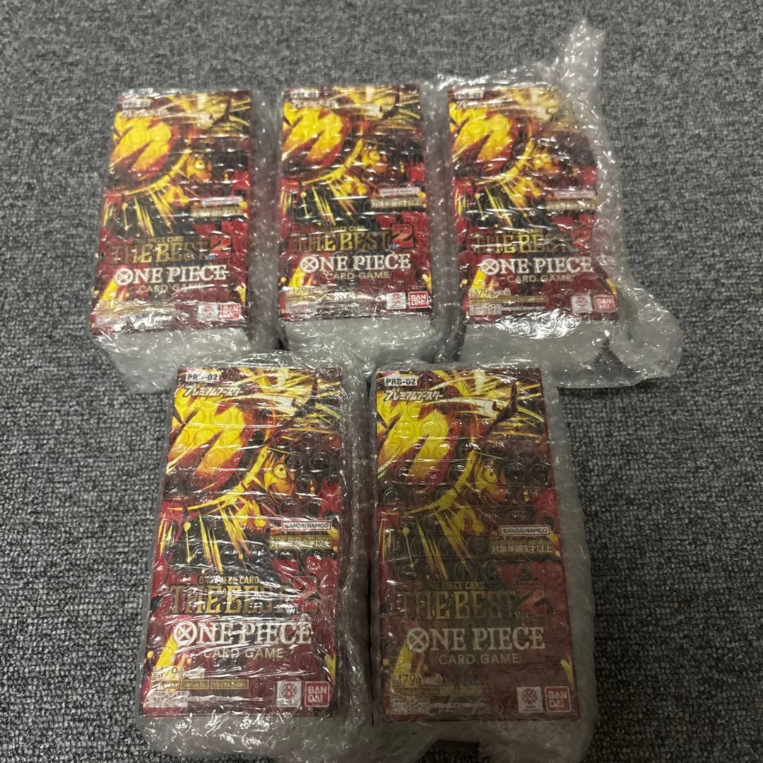 【5BOX】ワンピース カードゲーム THE BEST2 PRB-02 ONE PIECE CARD THE BEST 2【プレミアムブースター2】【未開封BOX