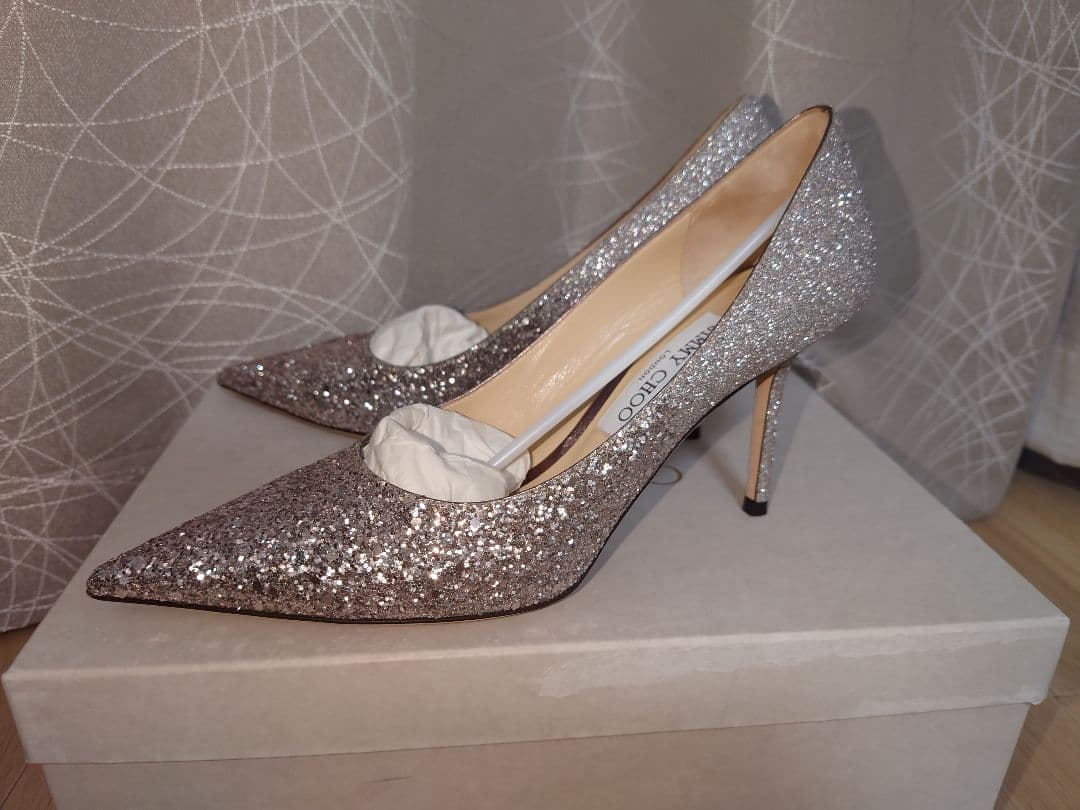 KKK様専用】JIMMY CHOO グリッターハイヒールパンプス 通販