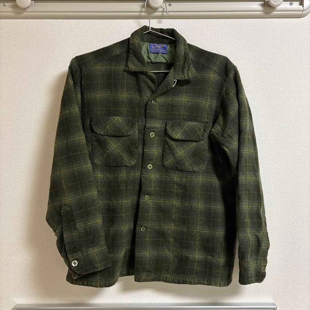 50s Pendleton ペンドルトン ダークグリーン チェック ネルシャツ