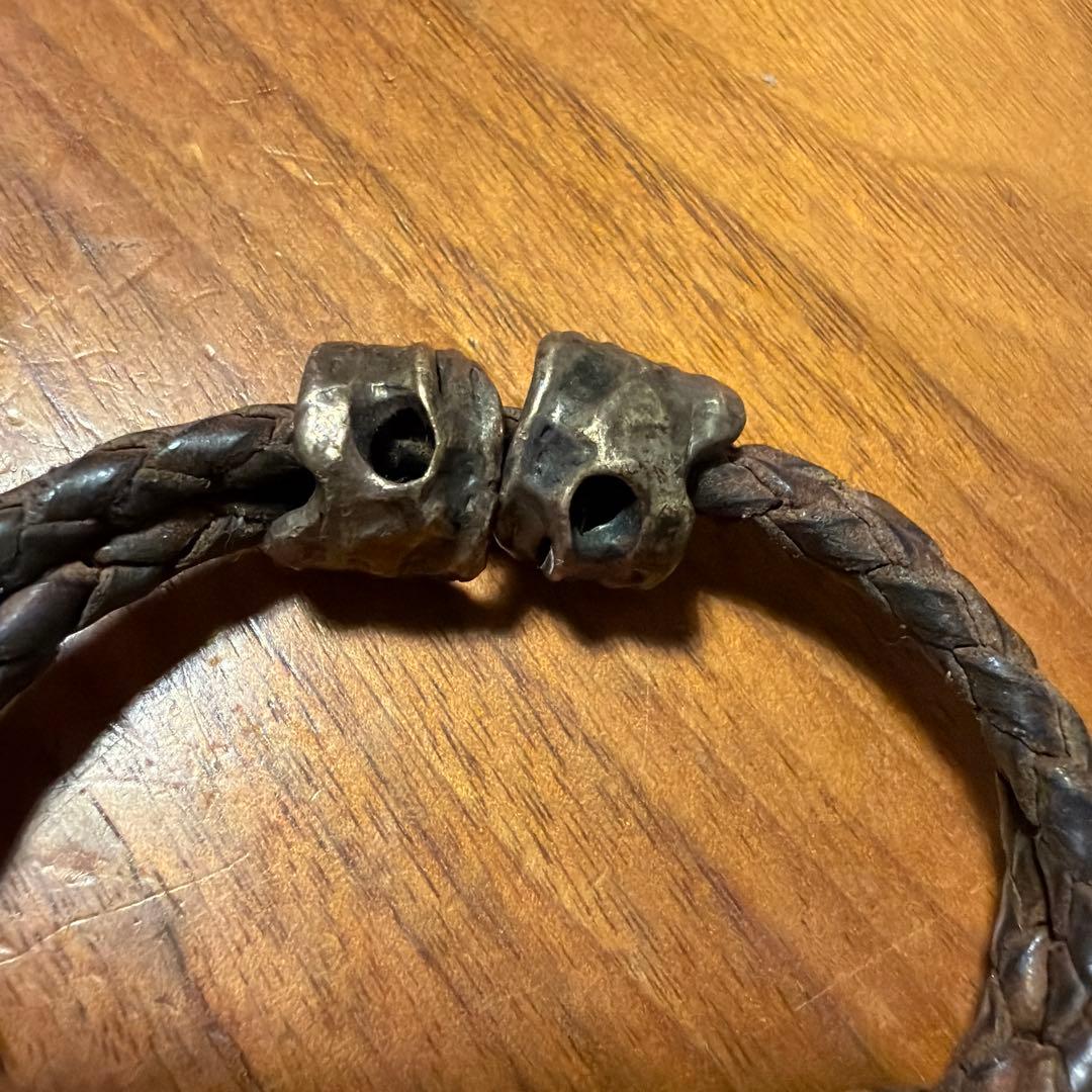 NAGUAL ナグァール シルバー レザー編み込み ブレスレット 限定品