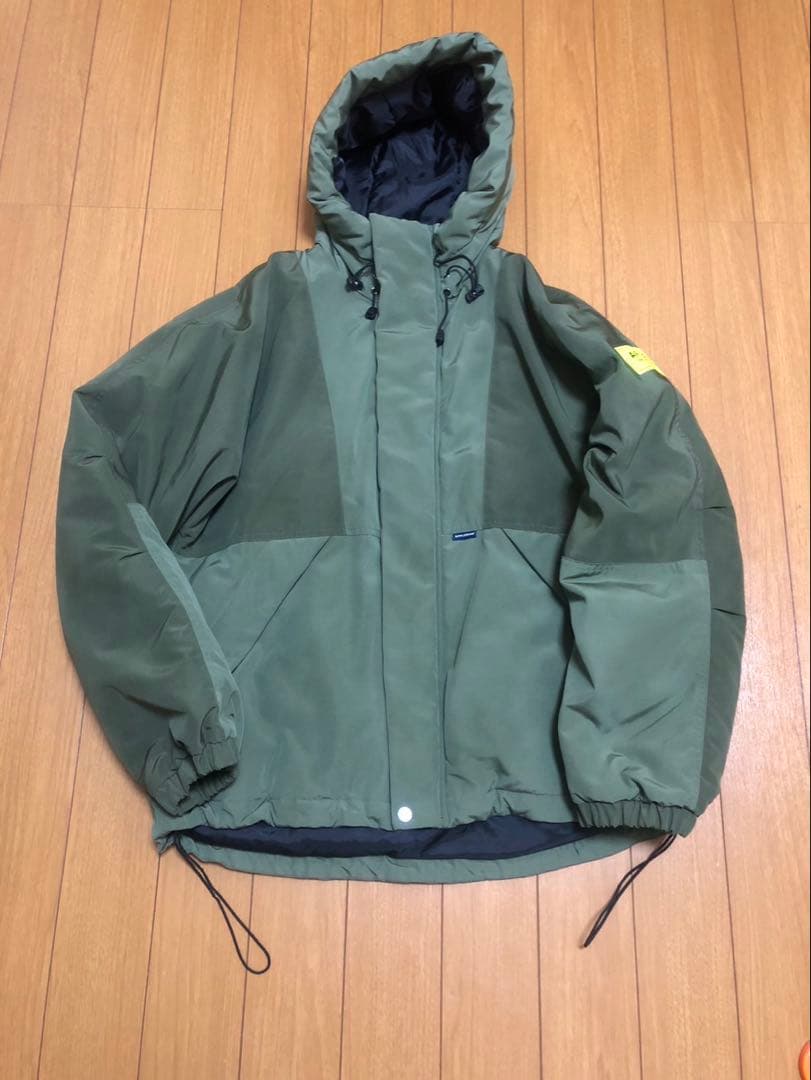 アップルバム　ダウンミックスフードジャケット