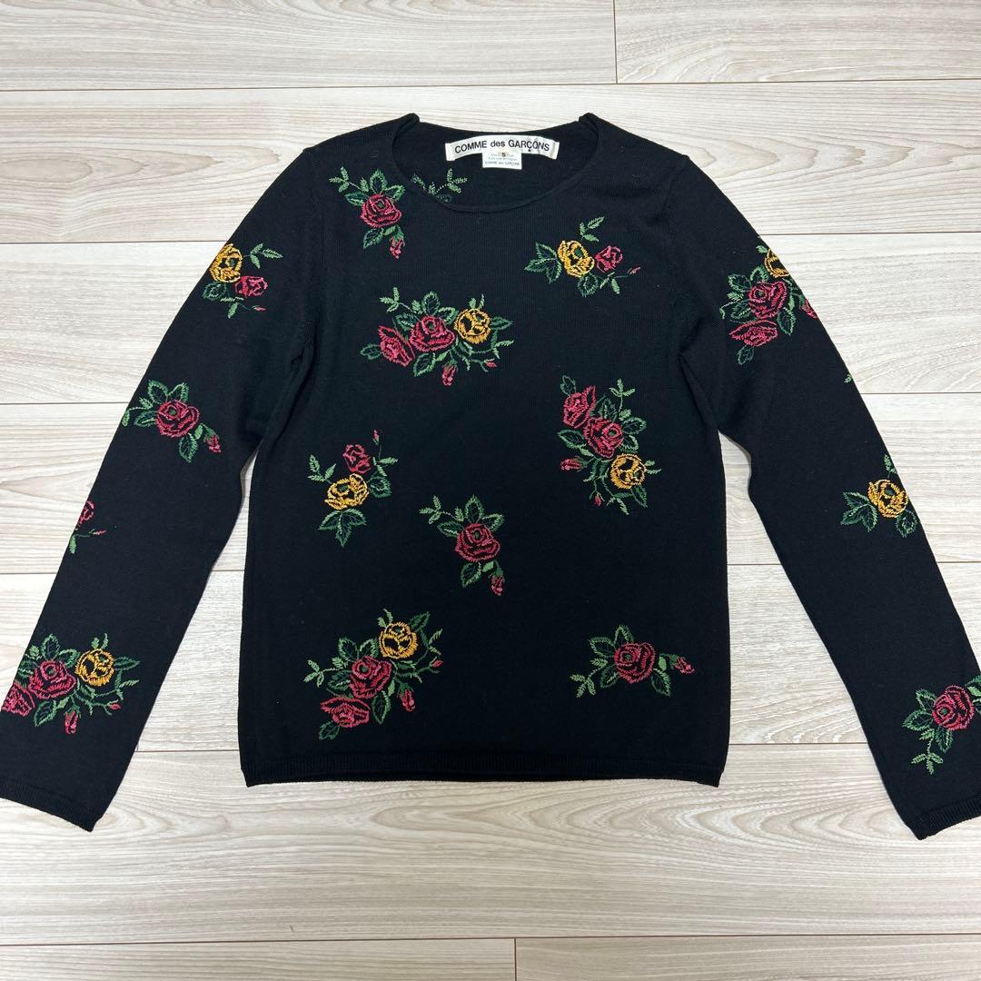 COMME des GARCONS コムデギャルソン　花柄刺繍ニット