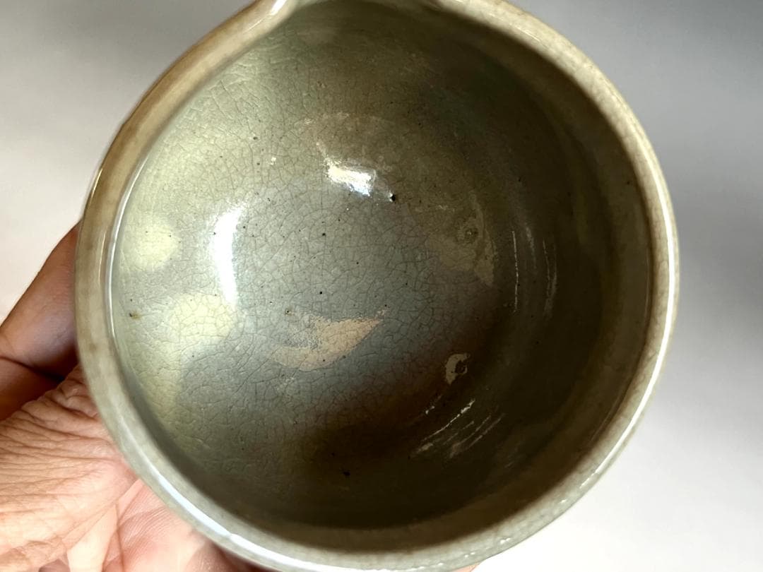 片口□古唐津 江戸期 酒器 古唐津超名品 ぐい飲み 時代物 骨董品 希少