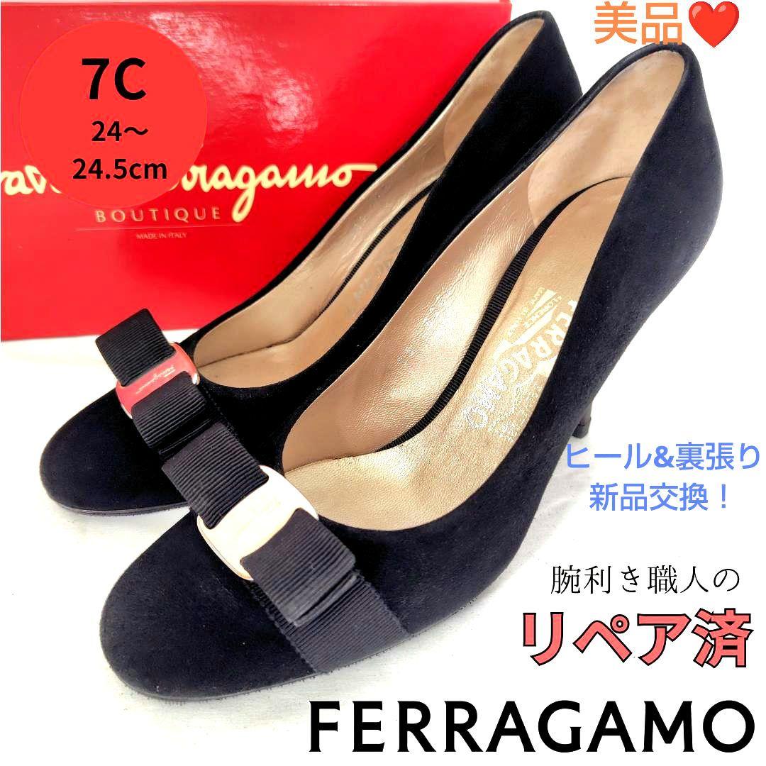 Ferragamo【フェラガモ】ヴァラ カルラ パンプス 黒