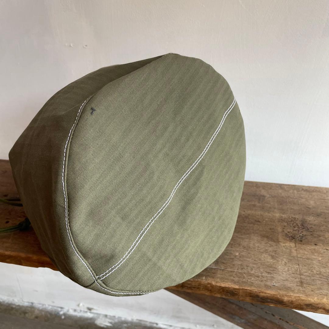 巾着トートバッグ】ヘリンボーンツイル ミリタリーカーキ USARMY