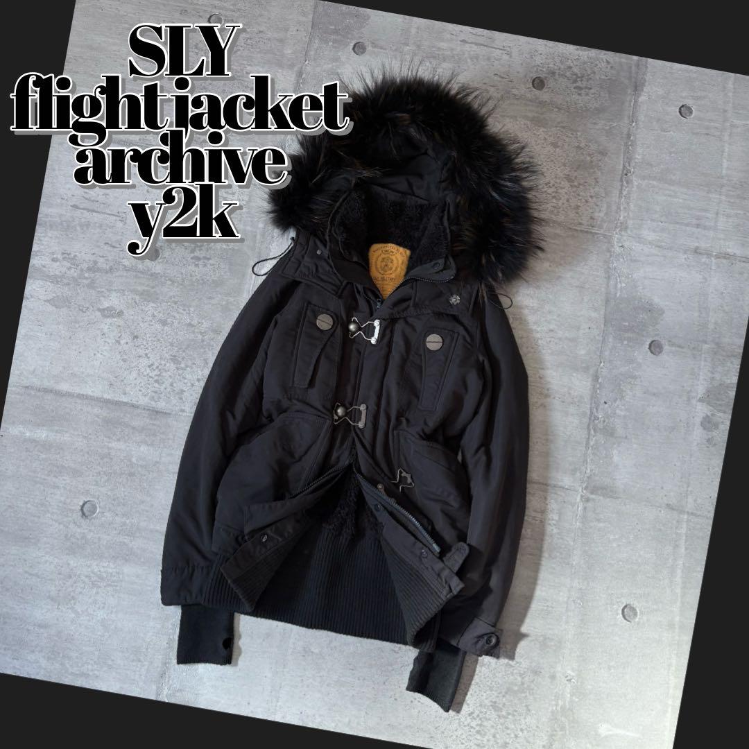 SLY 2way ファー付き バックルジャケット 平成ギャル ダークコア y2k