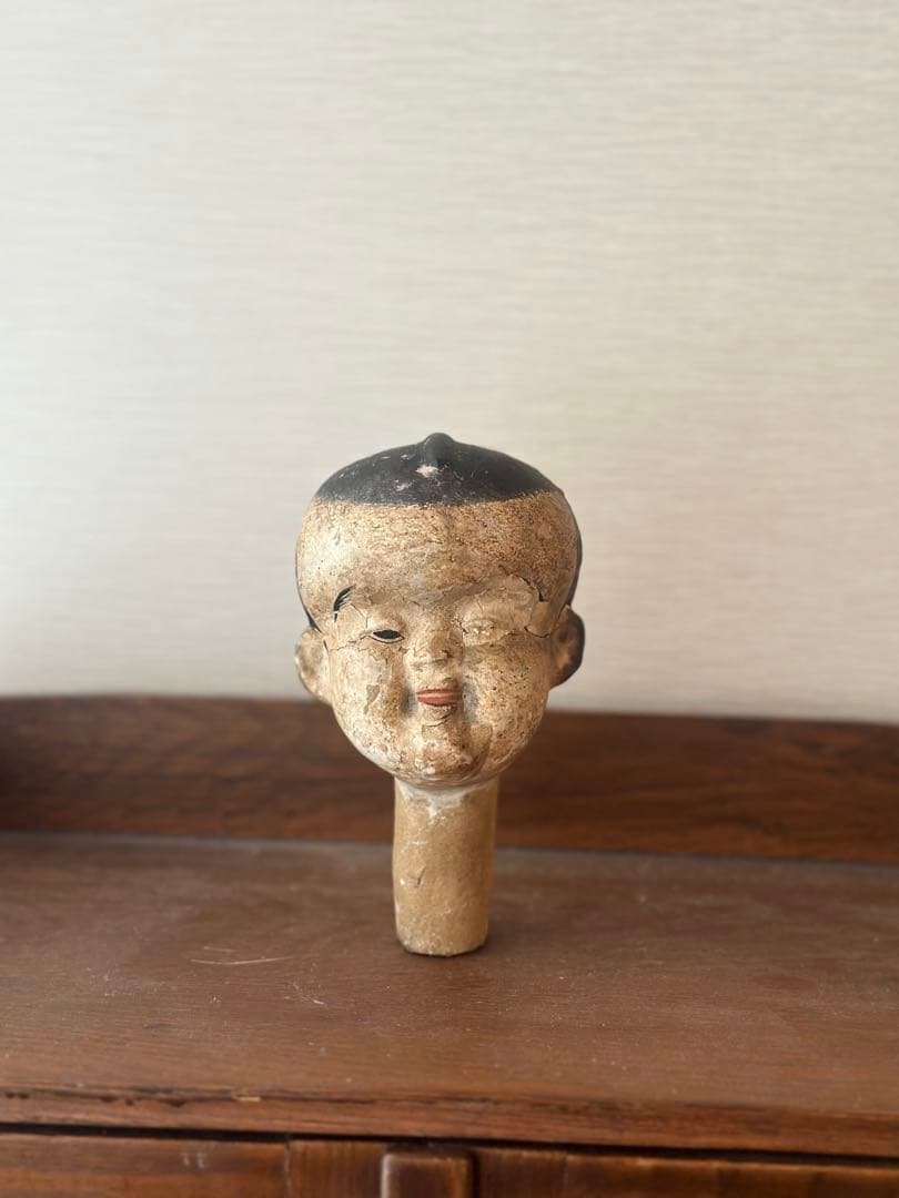 【超レア】　アンティーク　時代物　文楽　浄瑠璃　頭　人形